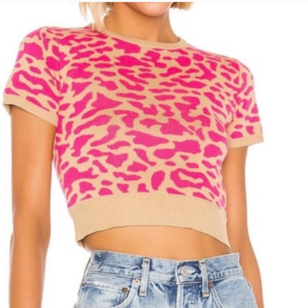 Riverdale Betty Cooper joa pink and tan leopard print sweater Elena Gilbert